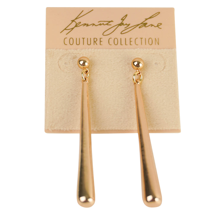 Kenneth Jay Lane Drop Down Triangle Earrings in Gold