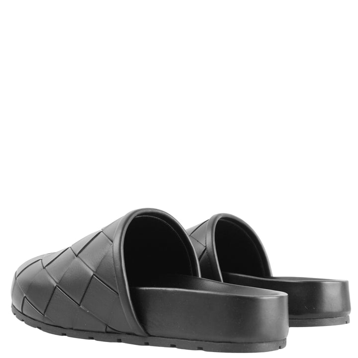 Bottega Veneta Reggie Woven Clogs in Black - Discounts on Bottega Veneta at UAL