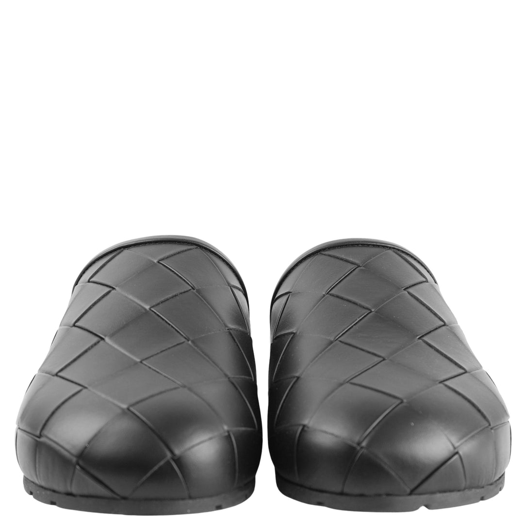 Bottega Veneta Reggie Woven Clogs in Black - Discounts on Bottega Veneta at UAL