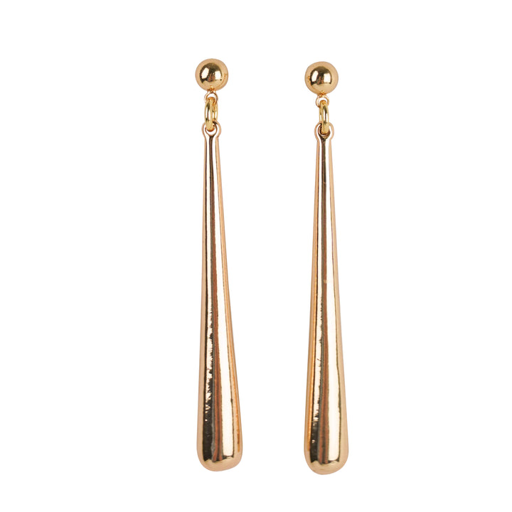 Kenneth Jay Lane Drop Down Triangle Earrings in Gold