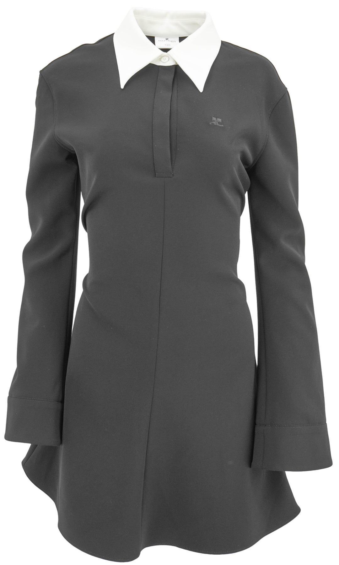 Courrèges Polo Dress in Black and Cream