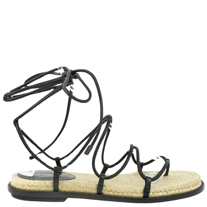 Paul Andrew Wrap It Up Sandals in Black - Discounts on Paul Andrew at UAL