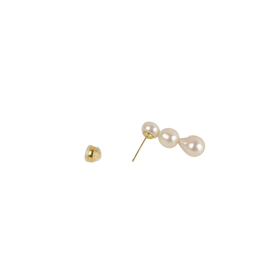 Shashi Triple Pearl Earrings