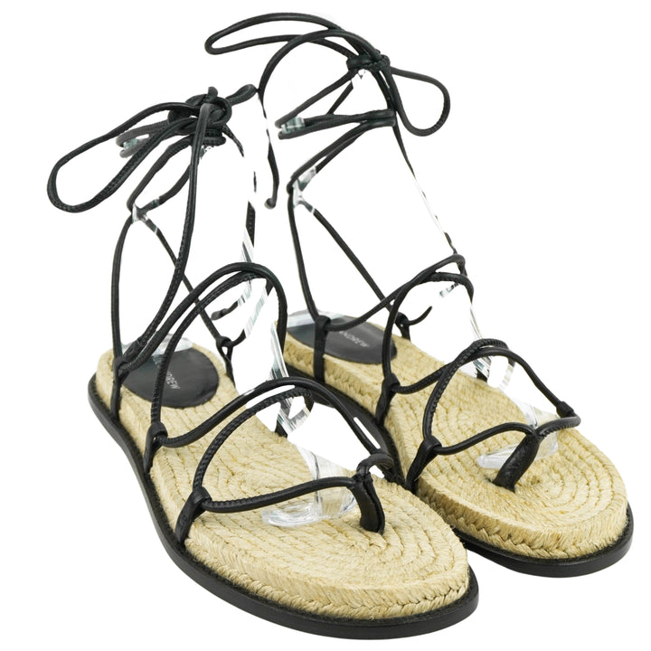 Paul Andrew Wrap It Up Sandals in Black - Discounts on Paul Andrew at UAL