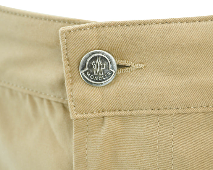 Moncler Wide Leg Trousers in Khaki - Discounts on Moncler at UAL