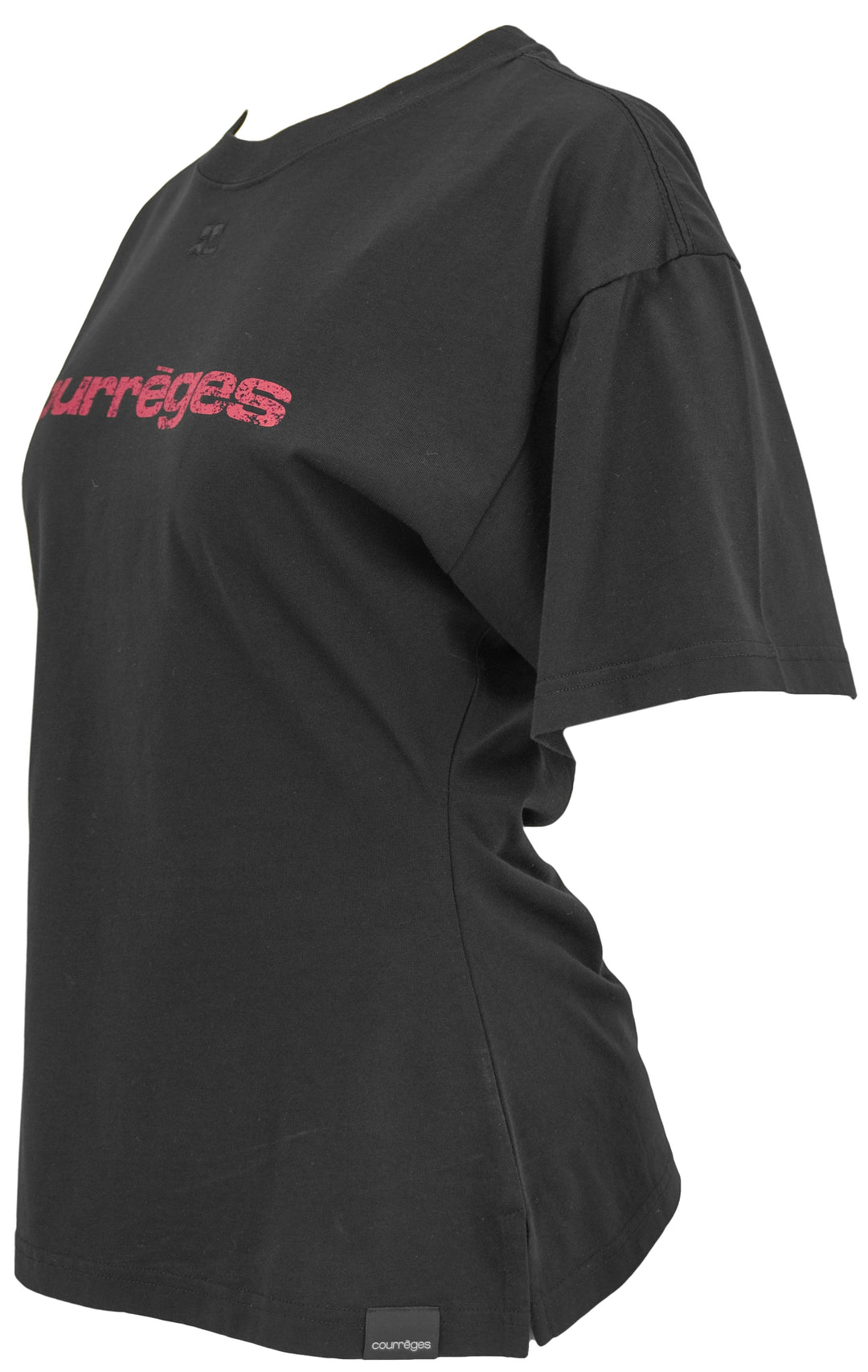 Courréges Logo T-Shirt in Black/Red