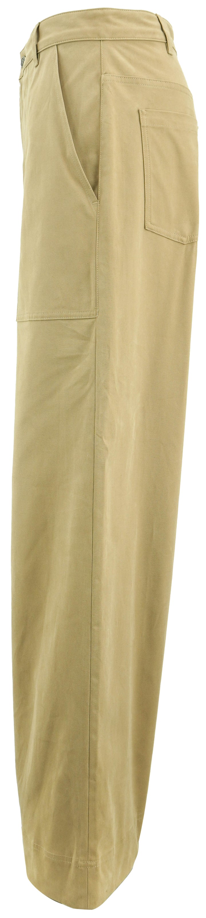 Moncler Wide Leg Trousers in Khaki - Discounts on Moncler at UAL