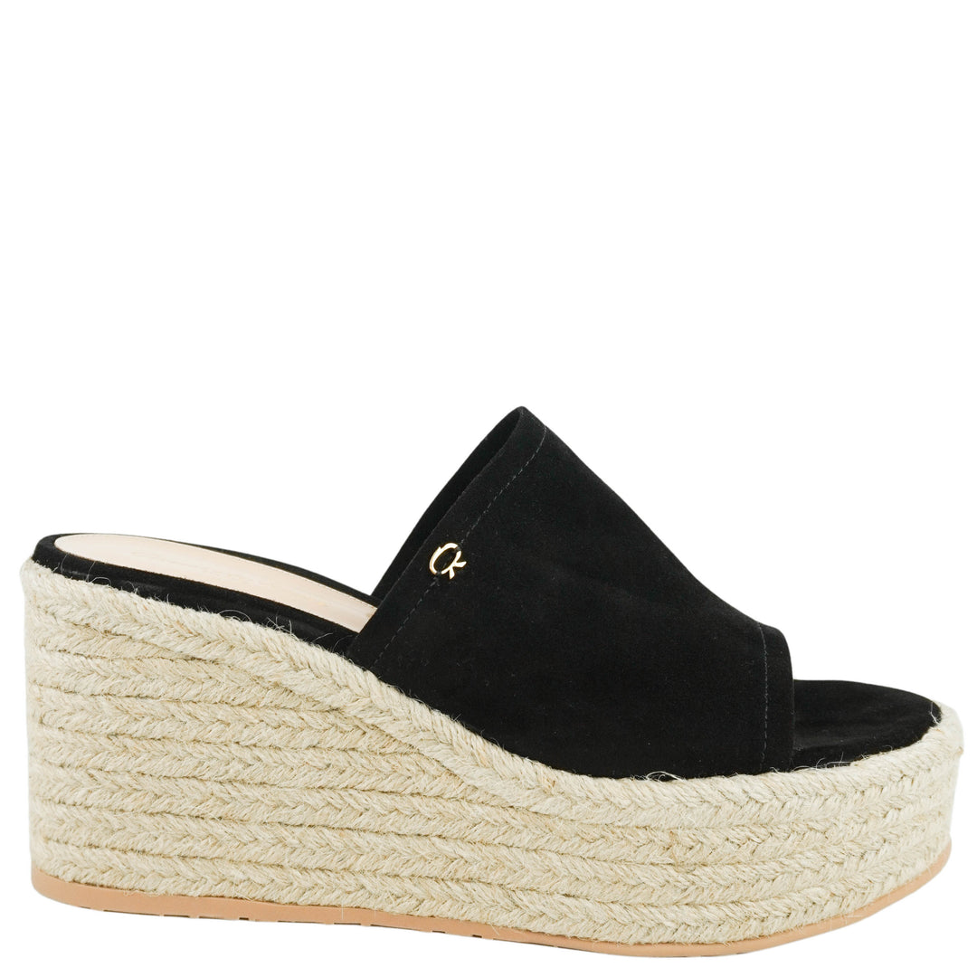 Gianvito Rossi Suede Wedges in Black - Discounts on Gianvito Rossi at UAL