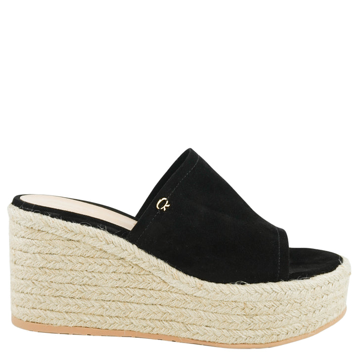 Gianvito Rossi Suede Wedges in Black - Discounts on Gianvito Rossi at UAL