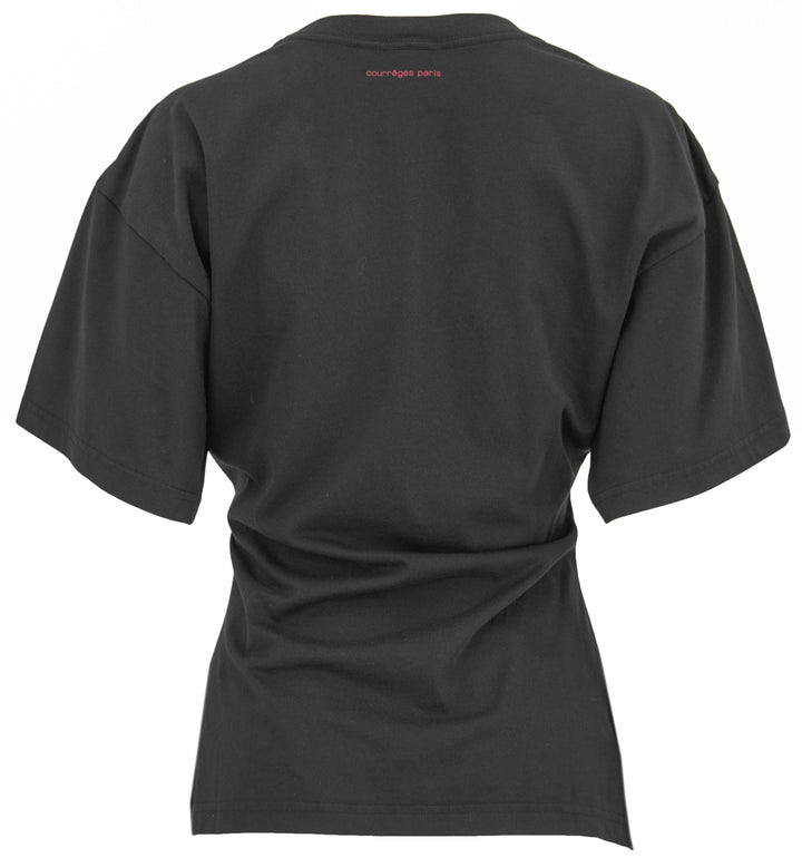 Courréges Logo T-Shirt in Black/Red