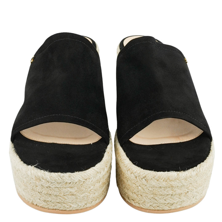 Gianvito Rossi Suede Wedges in Black - Discounts on Gianvito Rossi at UAL