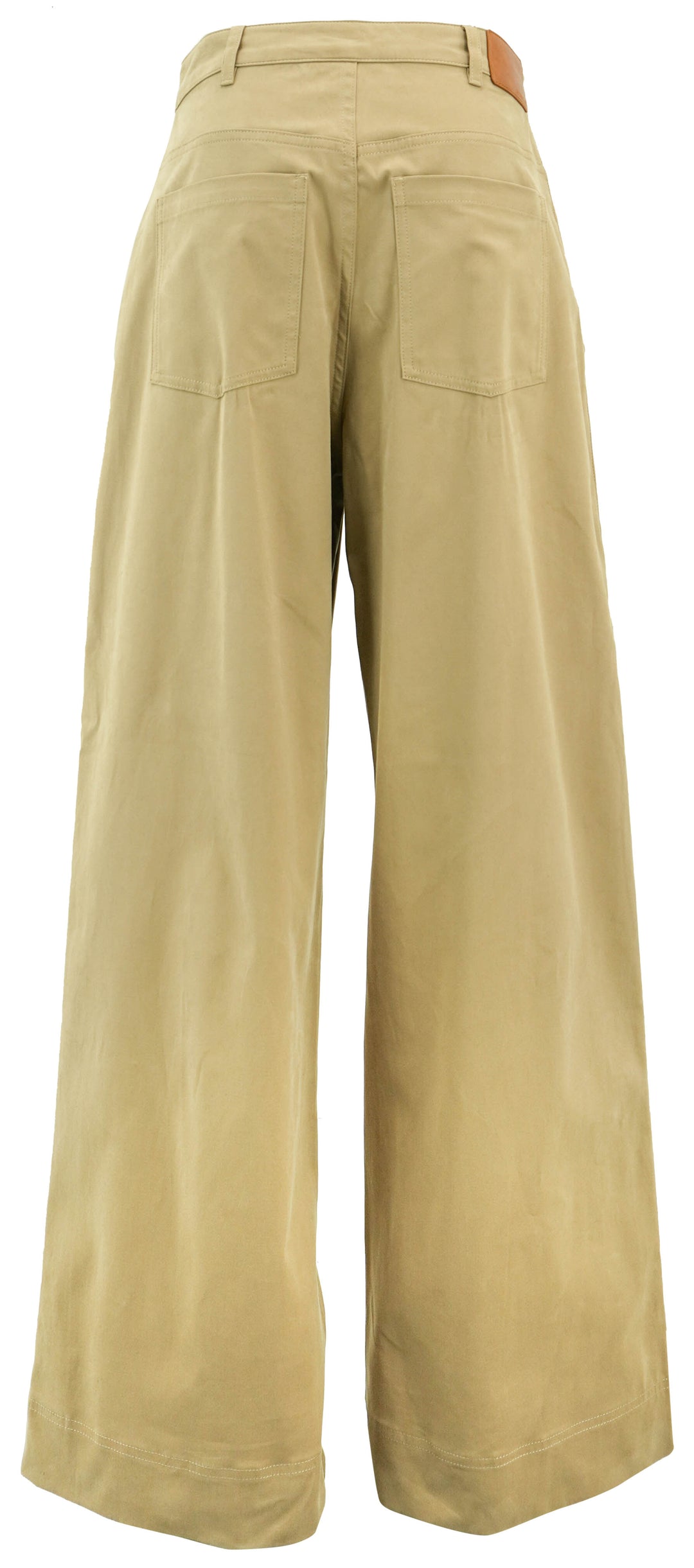 Moncler Wide Leg Trousers in Khaki - Discounts on Moncler at UAL