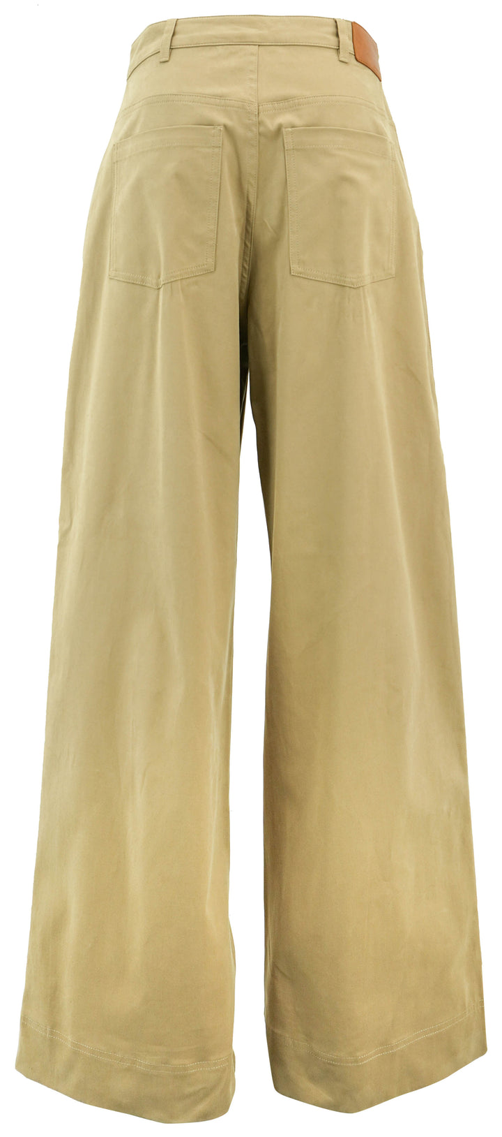 Moncler Wide Leg Trousers in Khaki - Discounts on Moncler at UAL