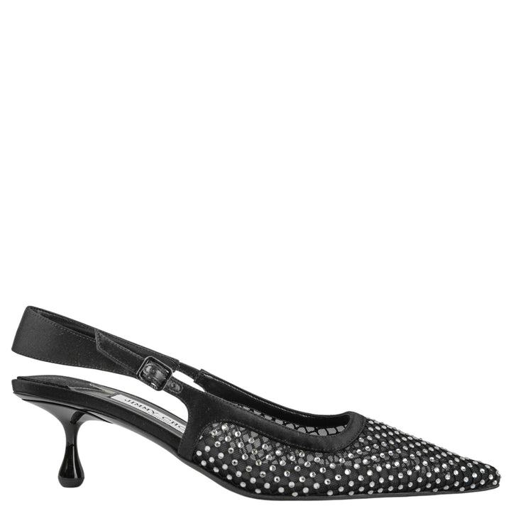 Jimmy Choo Amel Embellished Slingback Heels in Black - Discounts on Jimmy Choo at UAL
