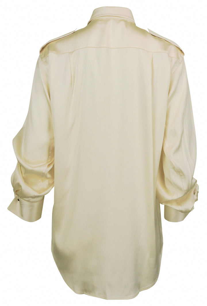 Phoebe Philo Liquid Utility Shirt in Champagne - Discounts on Phoebe Philo at UAL