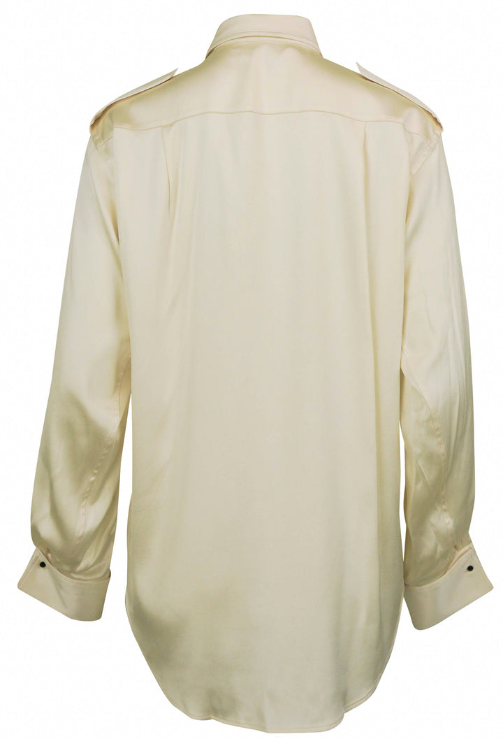 Phoebe Philo Liquid Utility Shirt in Champagne - Discounts on Phoebe Philo at UAL