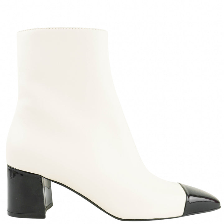 Ferragamo Sambi 60 Ankle Boots in Marscapone - Discounts on Salvatore Ferragamo at UAL
