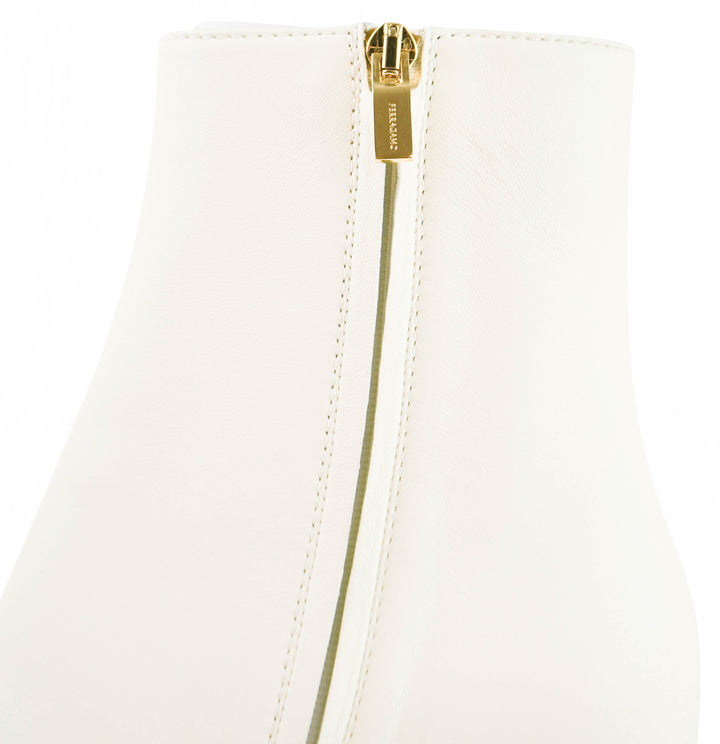 Ferragamo Sambi 60 Ankle Boots in Marscapone - Discounts on Salvatore Ferragamo at UAL