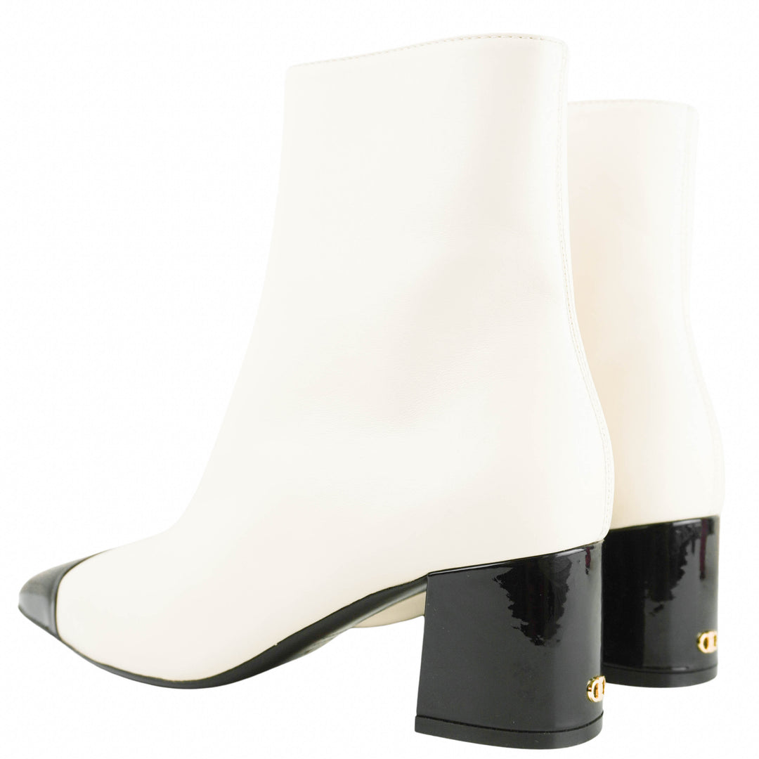 Ferragamo Sambi 60 Ankle Boots in Marscapone - Discounts on Salvatore Ferragamo at UAL