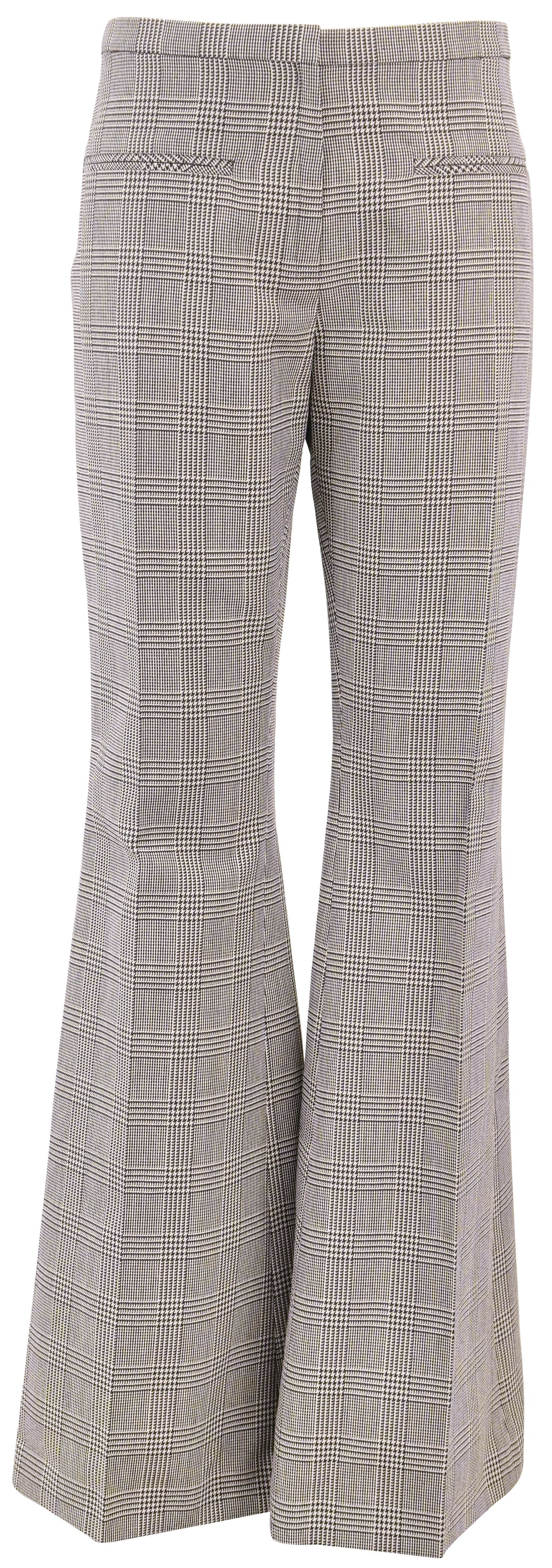 Courrèges Heritage Prince of Wales Pants in Brown Plaid - Discounts on Courrèges at UAL