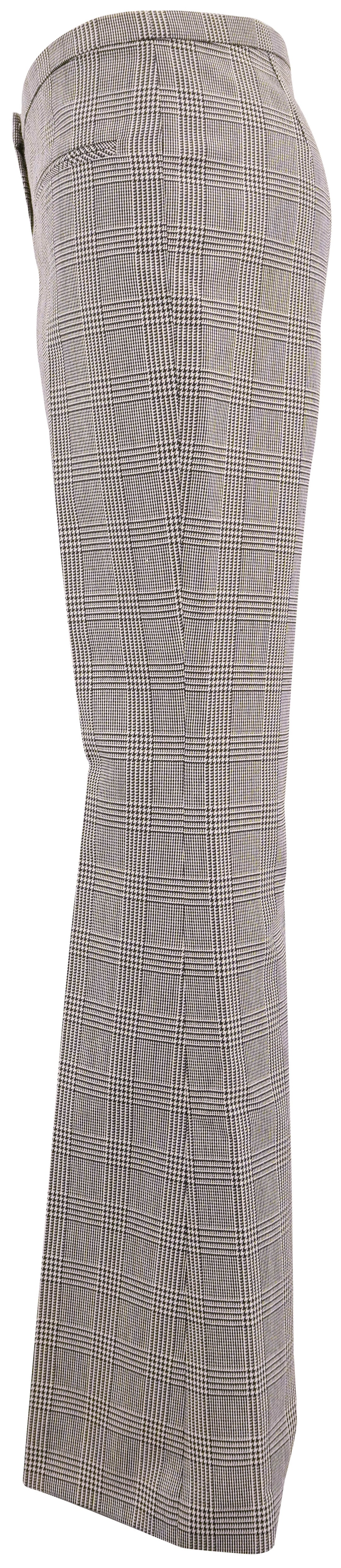 Courrèges Heritage Prince of Wales Pants in Brown Plaid - Discounts on Courrèges at UAL