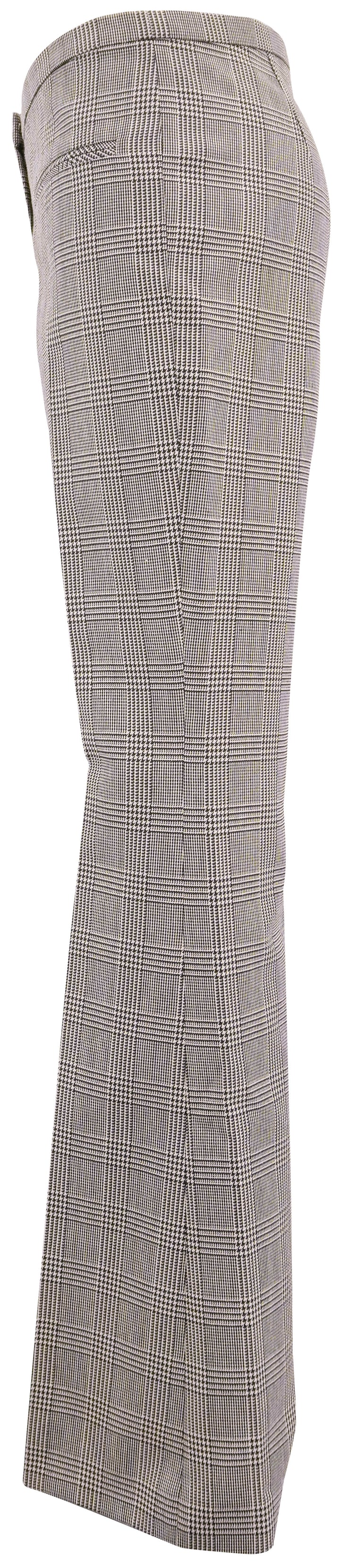 Courrèges Heritage Prince of Wales Pants in Brown Plaid - Discounts on Courrèges at UAL