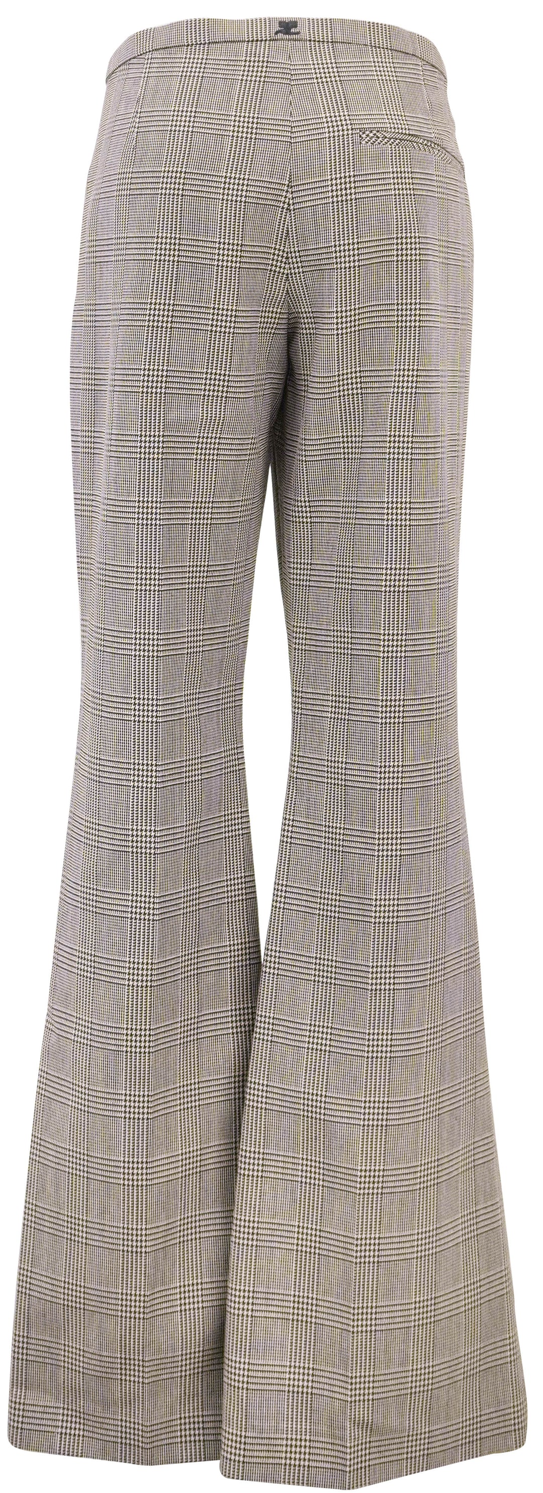 Courrèges Heritage Prince of Wales Pants in Brown Plaid - Discounts on Courrèges at UAL