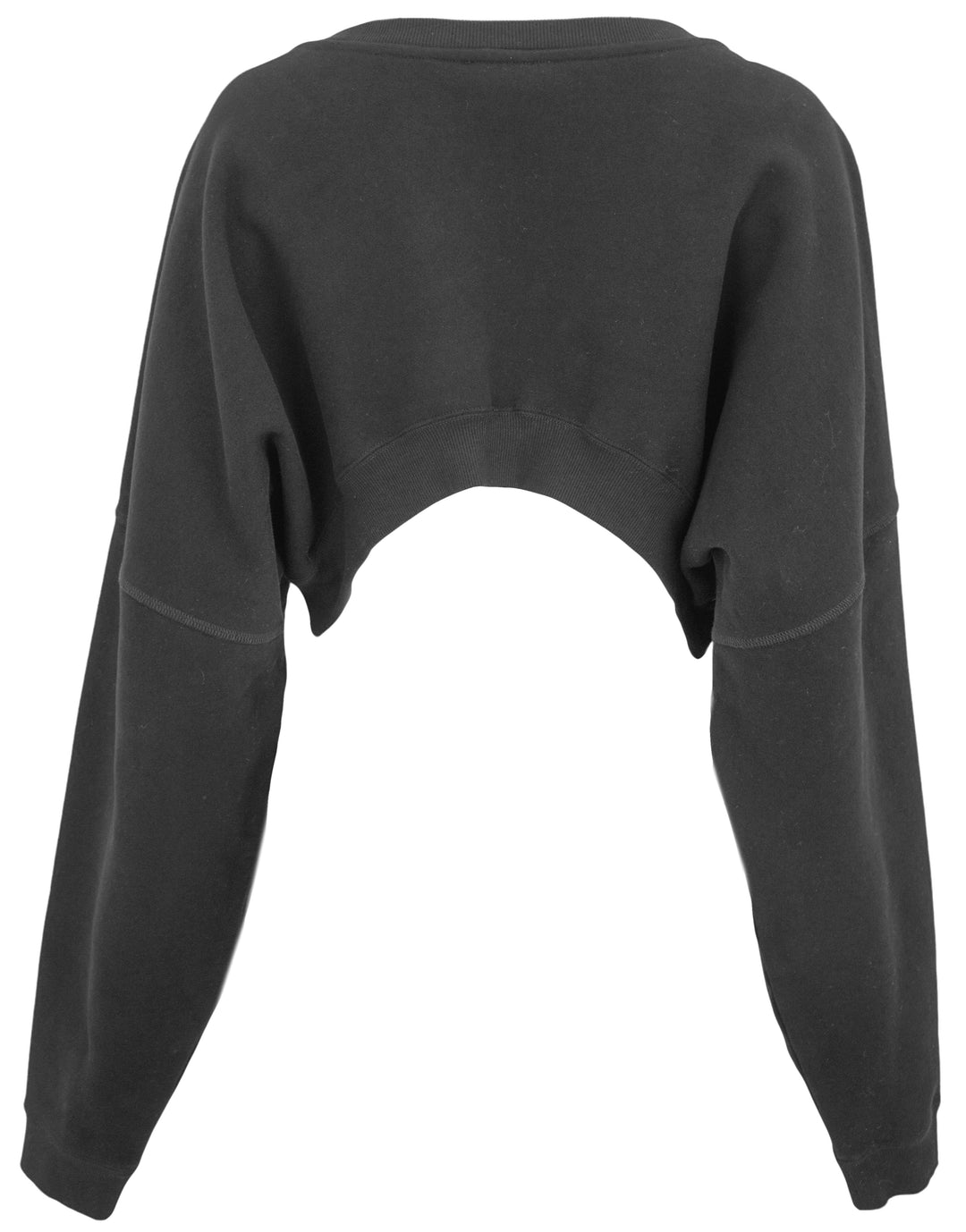 Saint Laurent Cropped Sweatshirt in Black