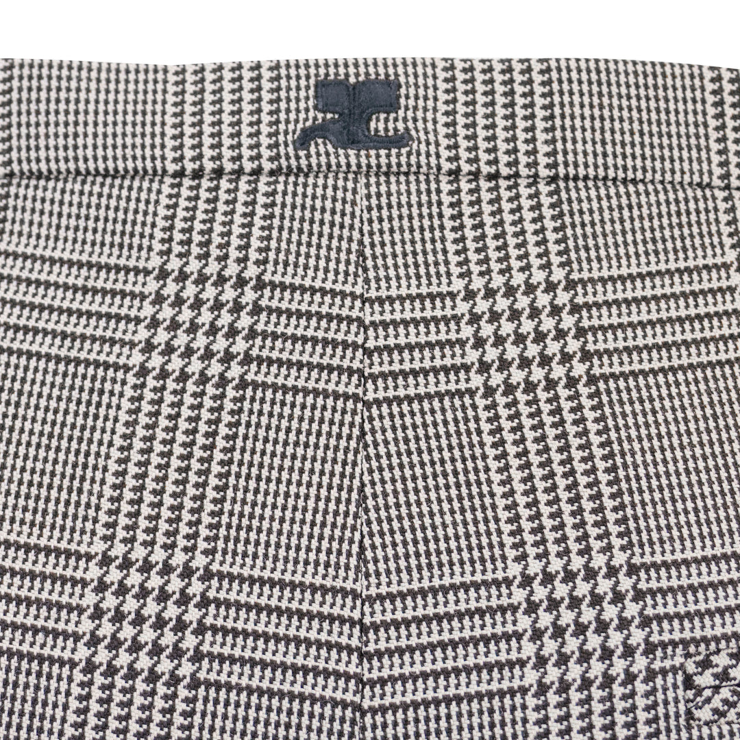 Courrèges Heritage Prince of Wales Pants in Brown Plaid - Discounts on Courrèges at UAL