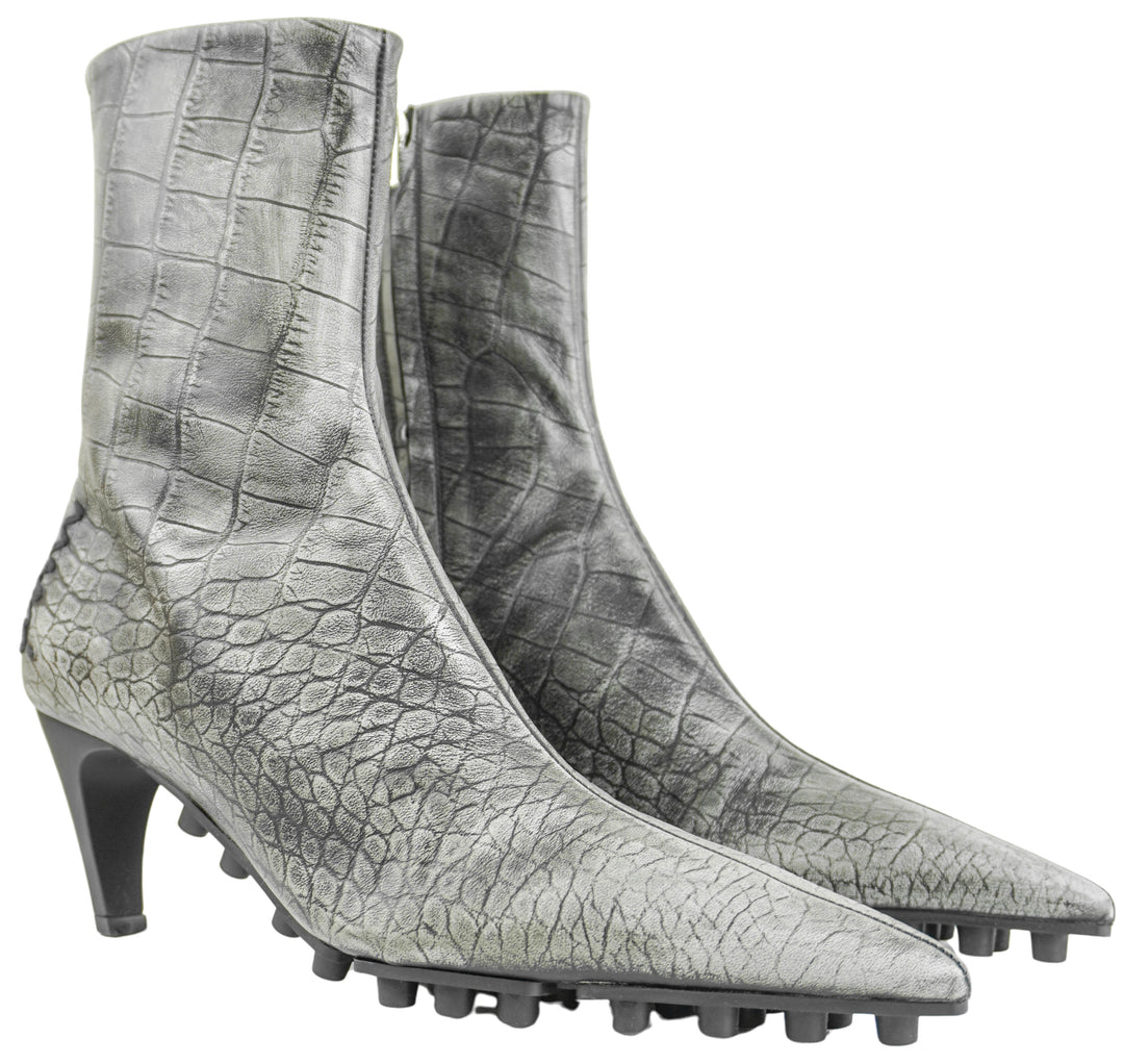 Marni Spiked Ankle Boots in Grey - Discounts on Marni at UAL
