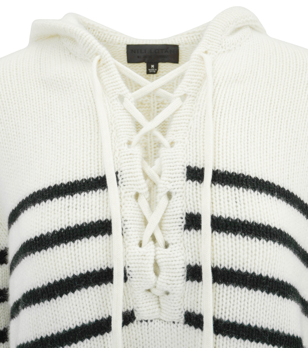 Nili Lotan Noemi Stripe Sweater in White/Black