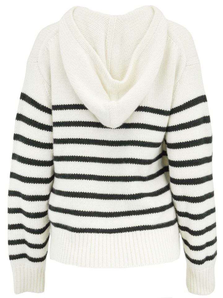 Nili Lotan Noemi Stripe Sweater in White/Black