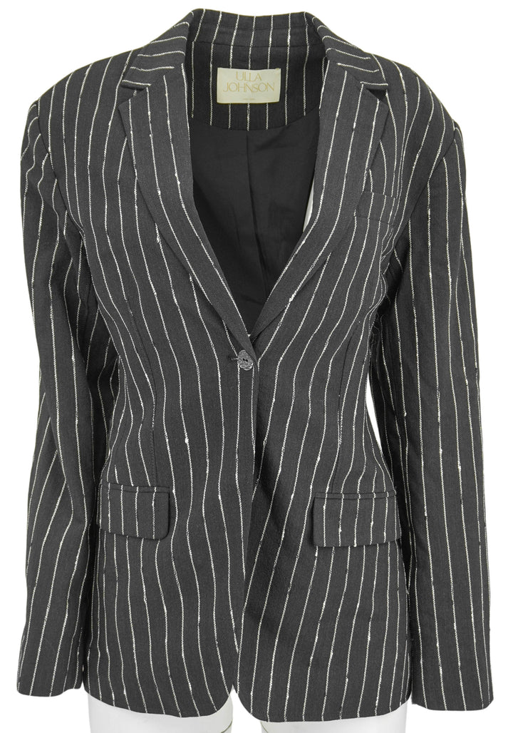 Ulla Johnson Dhemi Blazer in Black/White