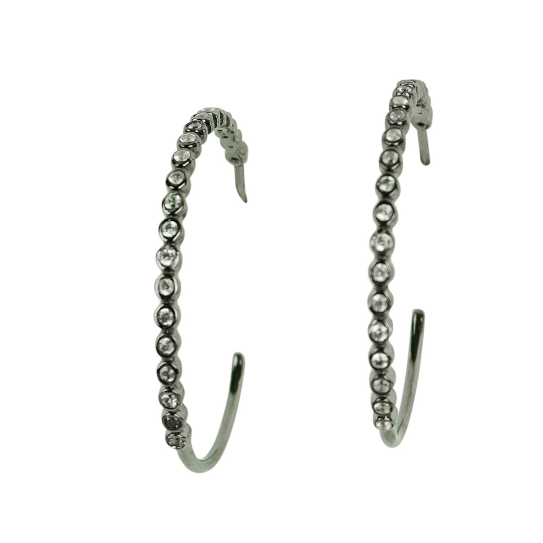 Ela Rae Small Bezel Hoop Earrings - Discounts on Ela Rae at UAL