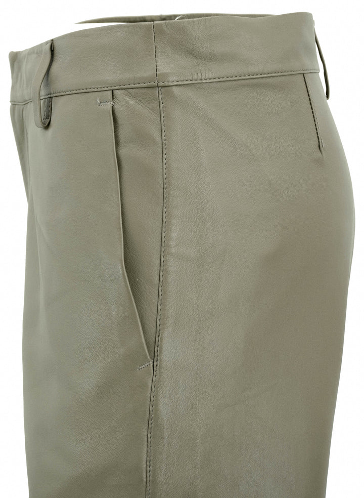 Forte_Forte Nappa Leather Pants in Green - Discounts on Forte_Forte at UAL