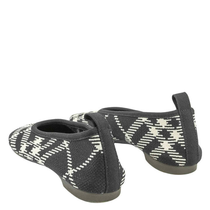 Burberry Ballerina Flats in Black and Chalk - Discounts on Burberry at UAL