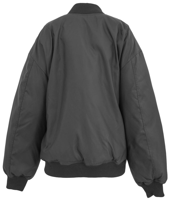 Wardrobe.NYC Reversible Bomber Jacket in Black