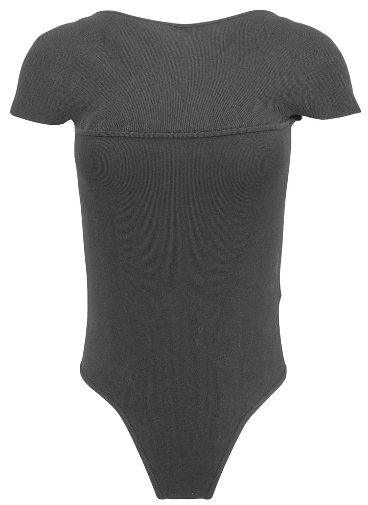 Khaite Basile Knit Bodysuit in Black
