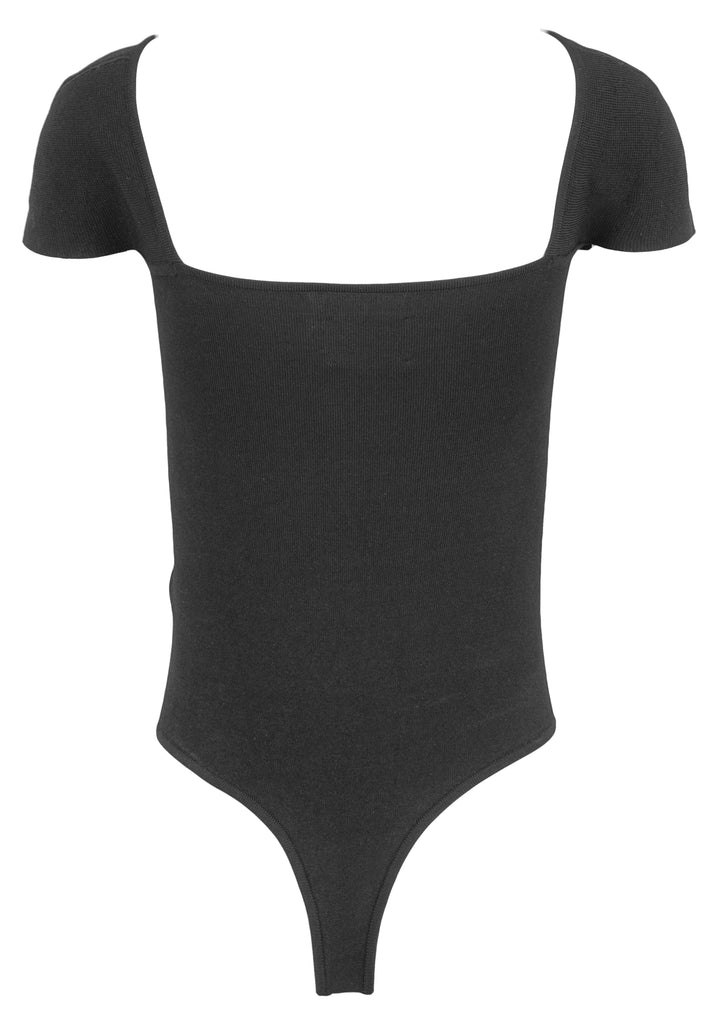 Khaite Basile Knit Bodysuit in Black