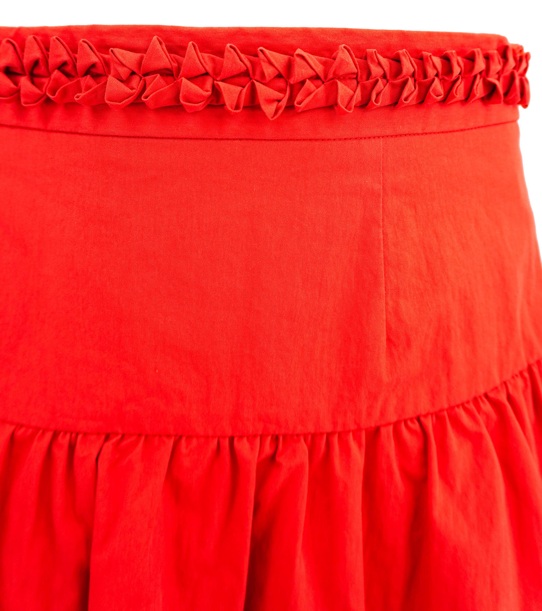 Rhode Tiered Mini Skirt in Red