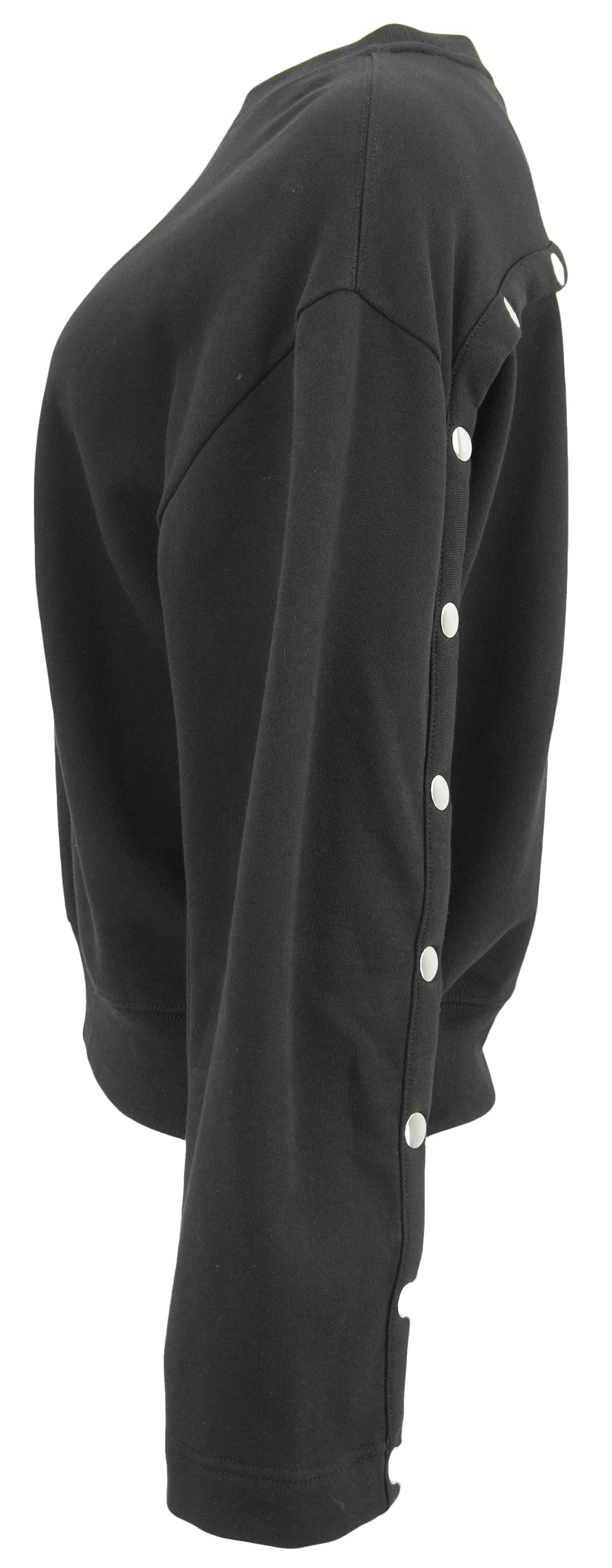 Dries Van Noten Snap Sleeve Sweatshirt in Black