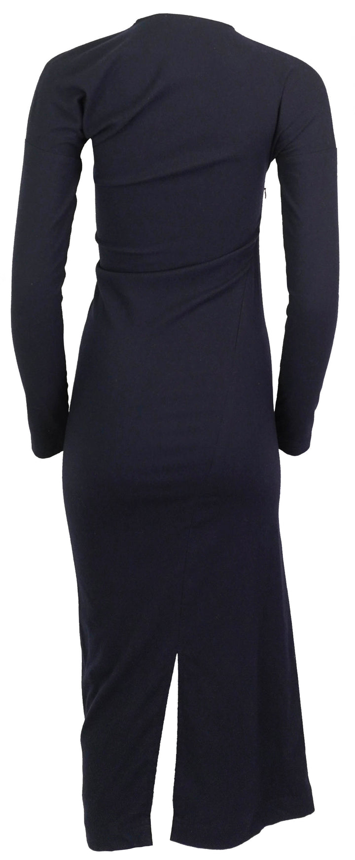 Toteme Twisted Flannel Dress in Navy