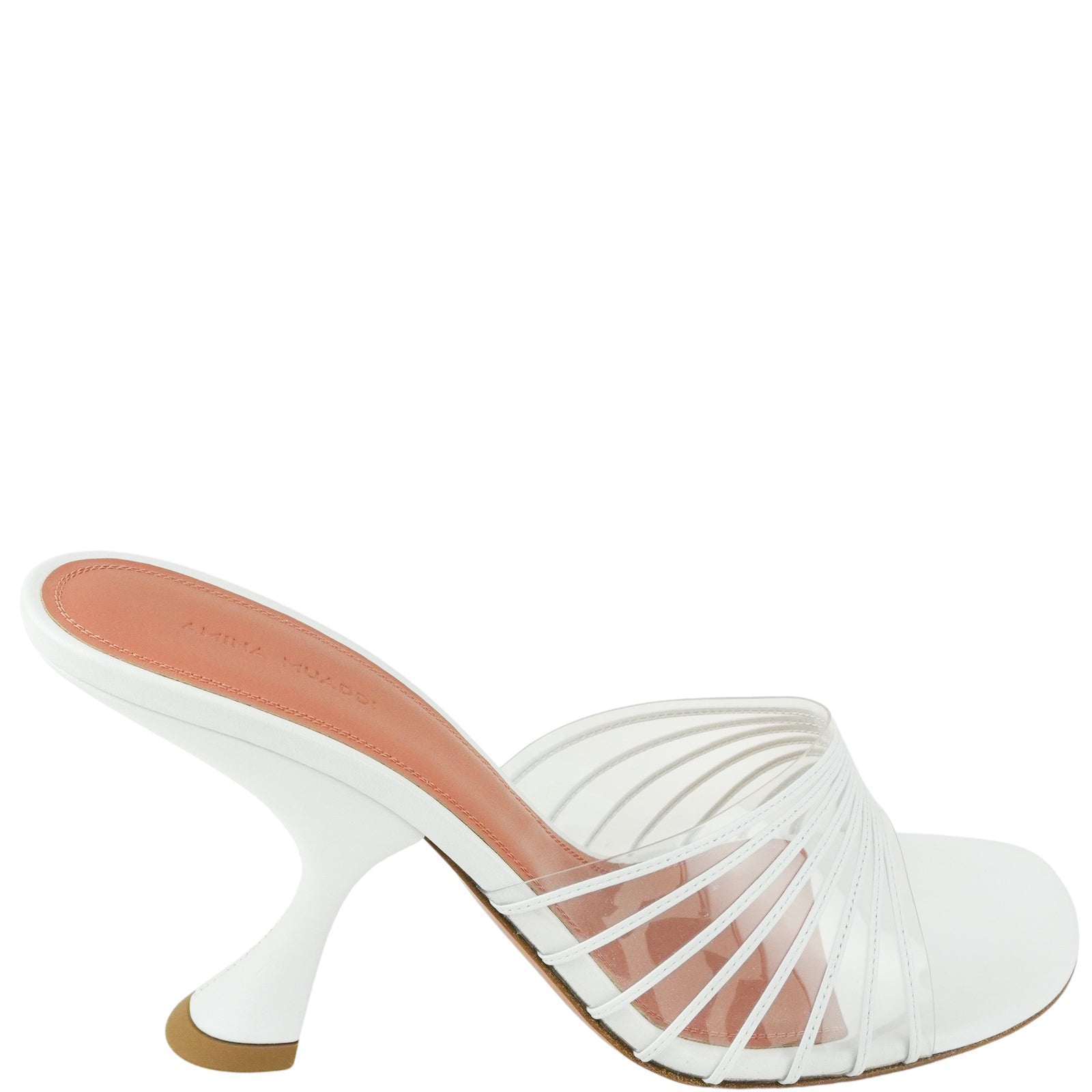 Amina Muaddi Mookie Slippers in White - Discounts on Amina Muaddi at UAL