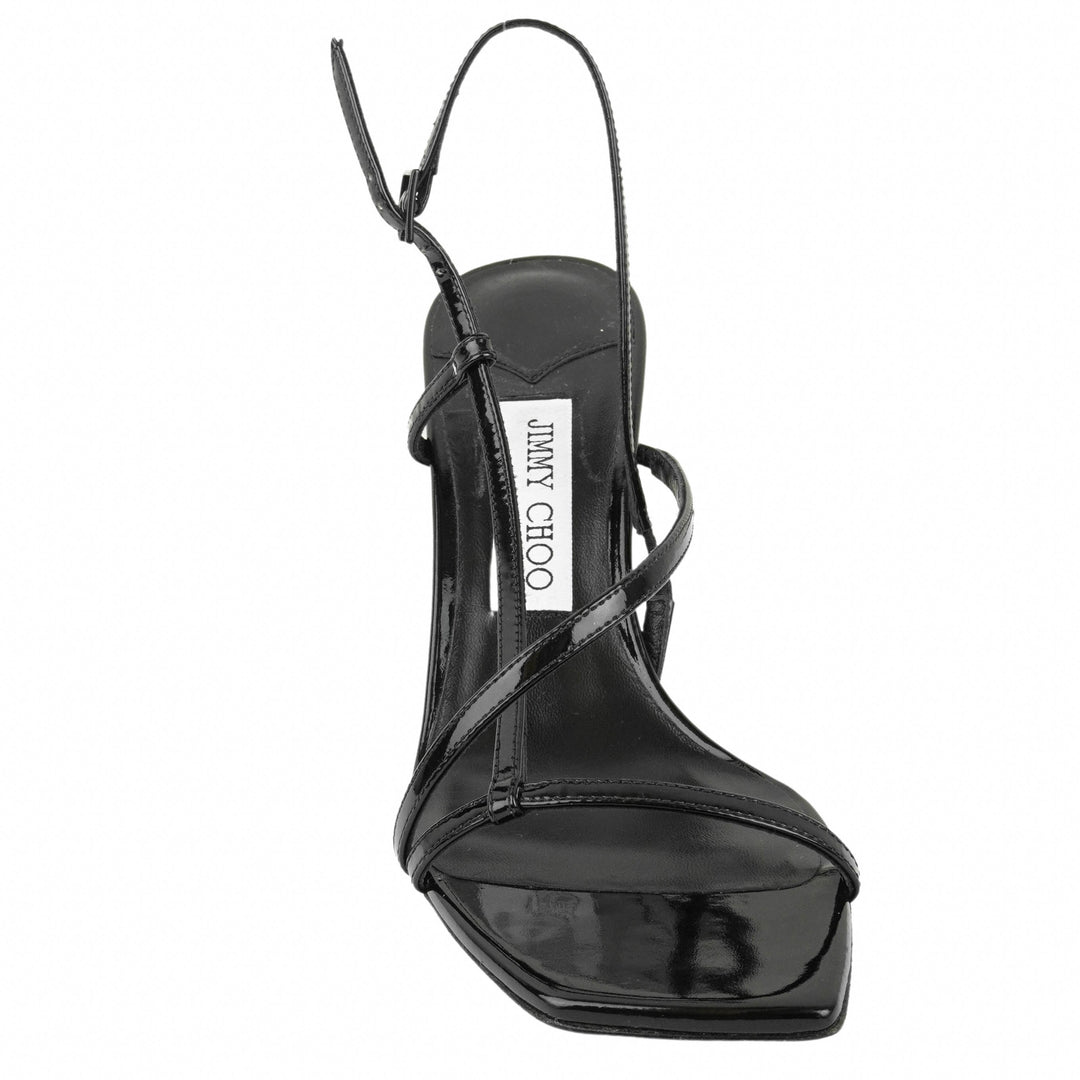 Jimmy Choo Etana Heels in Black Patent Leather
