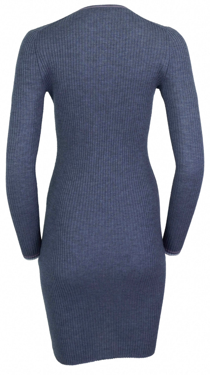 Gabriela Hearst Quatam Cardigan Dress in Blue