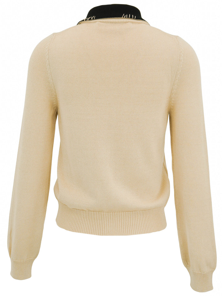 Marni Cardigan in Cream and Black