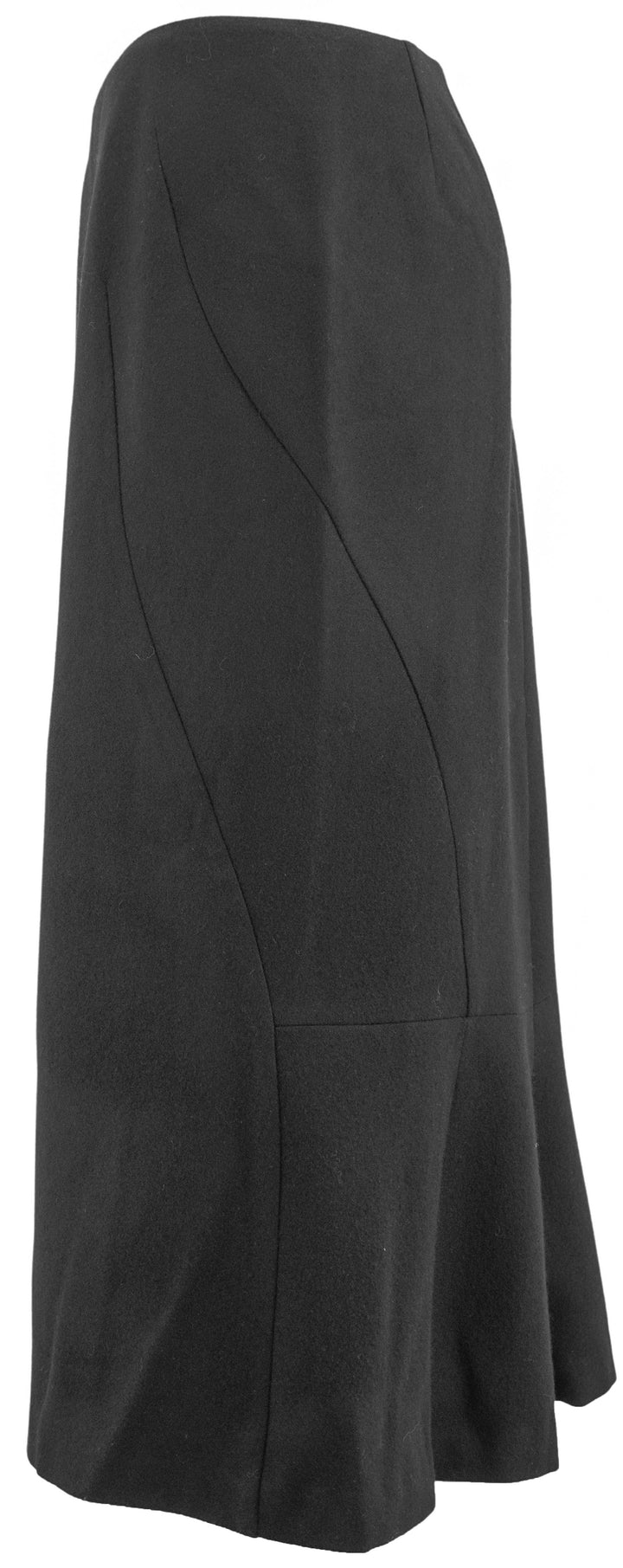 Dries Van Noten Wool Midi Skirt in Black - Discounts on Dries Van Noten at UAL