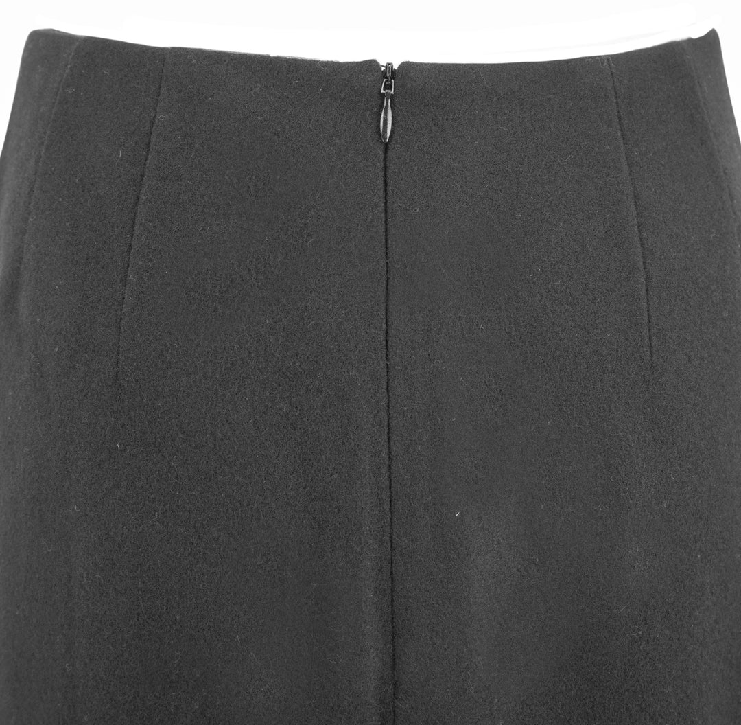 Dries Van Noten Wool Midi Skirt in Black - Discounts on Dries Van Noten at UAL