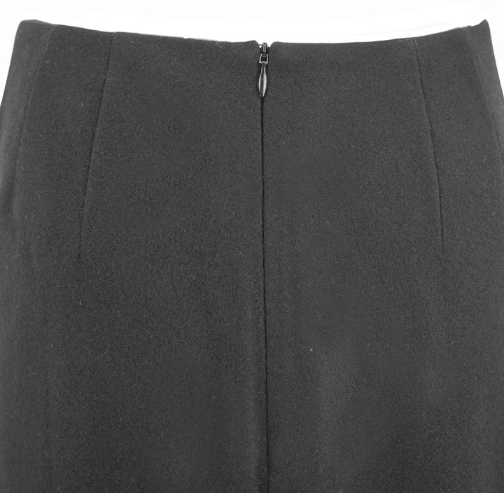 Dries Van Noten Wool Midi Skirt in Black - Discounts on Dries Van Noten at UAL