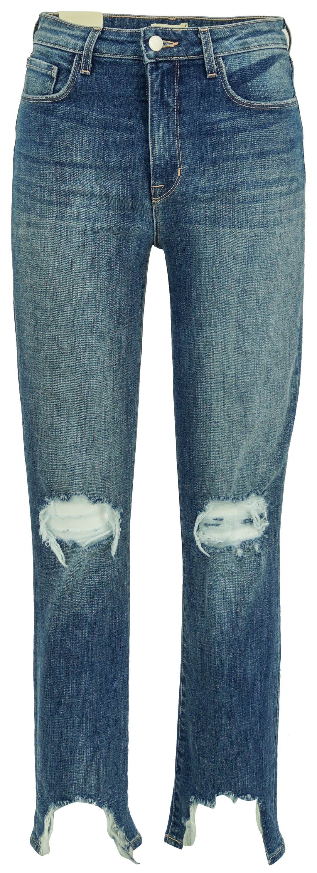 L'Agence High Line Distressed Skinny Jeans in Dark Wash Denim - Discounts on L'AGENCE at UAL